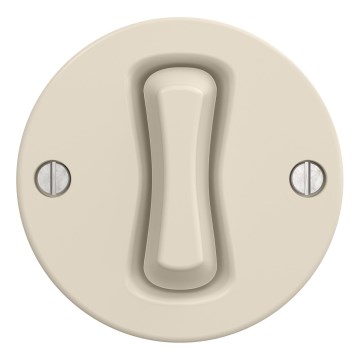 Kliklap - Interrupteur croisé rétro sans cadre n° 7 beige