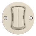 Kliklap - Interrupteur double va-et-vient rétro sans cadre n° 6+6 beige