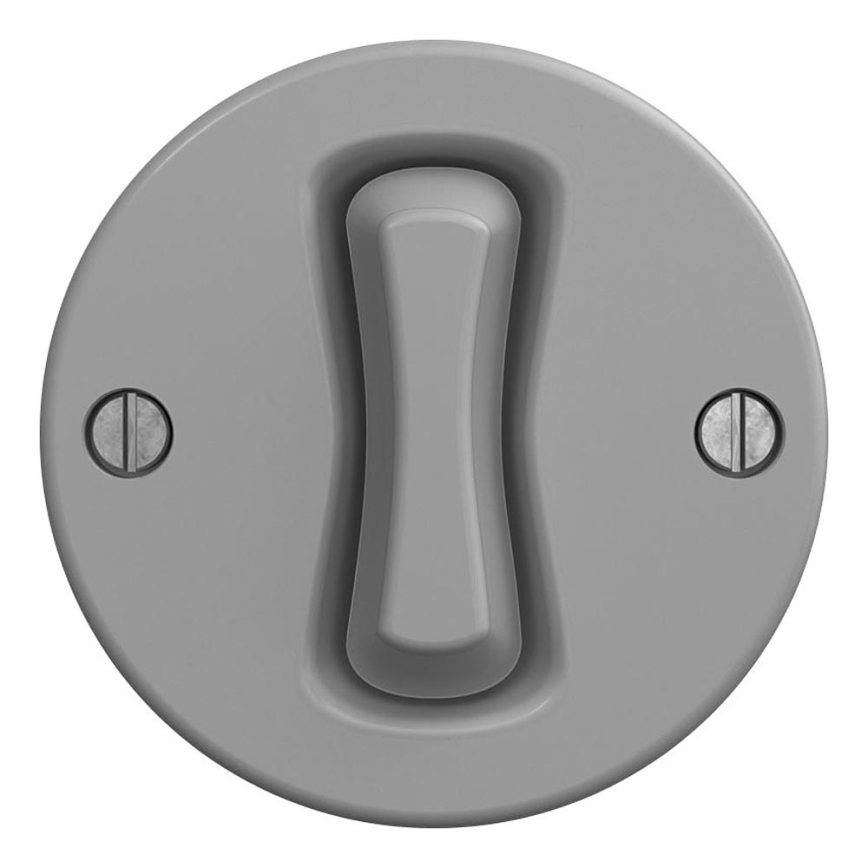 Kliklap - Interrupteur unipolaire vintage n° 1 gris