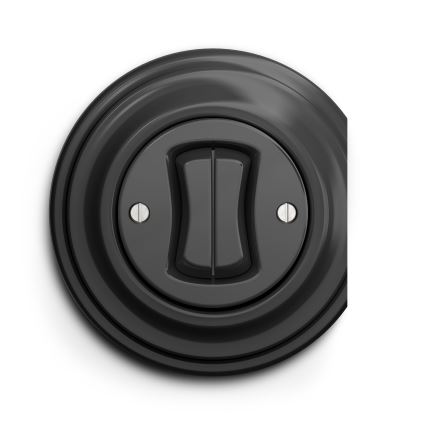 Kliklap - Interrupteur vintage à double bouton-poussoir anthracite