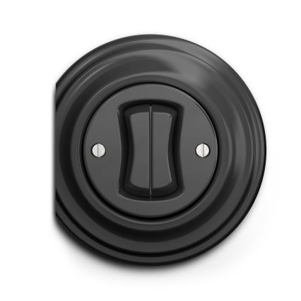 Kliklap - Interrupteur vintage à double bouton-poussoir anthracite