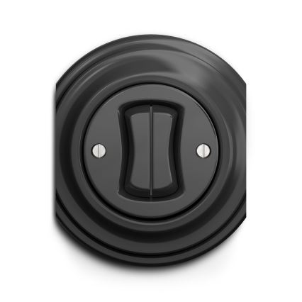 Kliklap - Interrupteur vintage à double bouton-poussoir anthracite