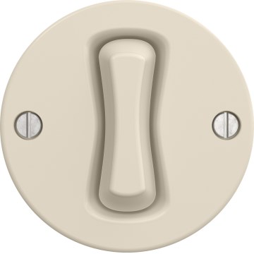 Kliklap - Interruttore a croce in stile retrò senza cornice n. 7, beige