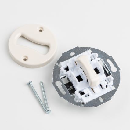 Kliklap - Interruttore a croce retrò senza cornice n. 7 beige