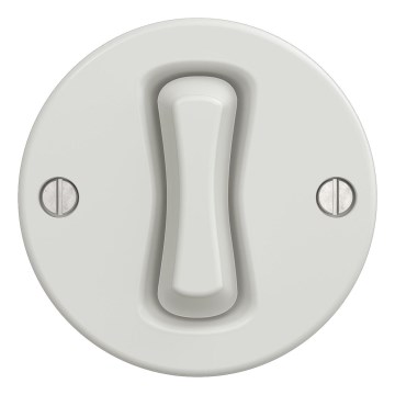 Kliklap - Interruttore a croce vintage no 7 bianco