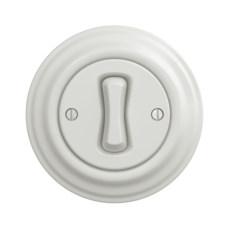 Kliklap - Interruttore a croce vintage no 7 bianco