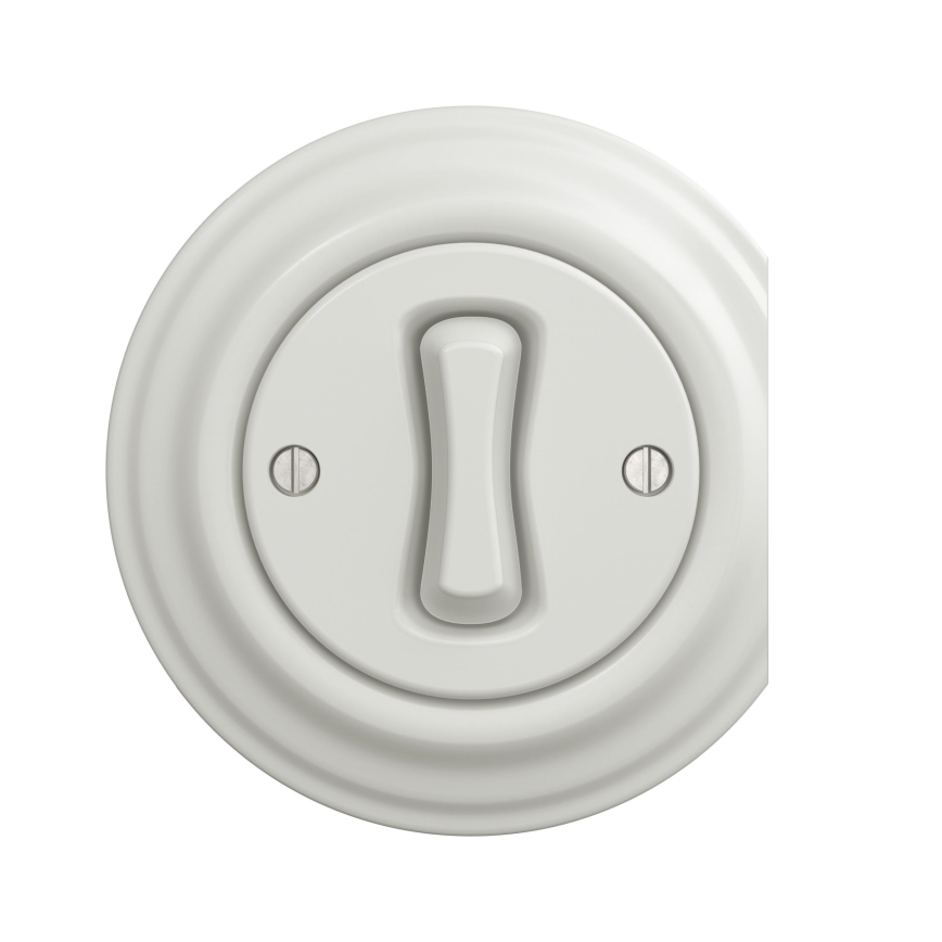 Kliklap - Interruttore a croce vintage no 7 bianco