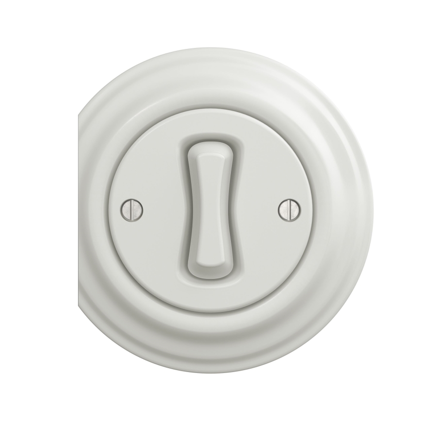 Kliklap - Interruttore a croce vintage no 7 bianco