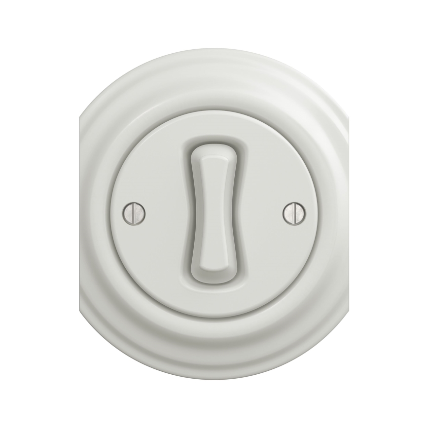 Kliklap - Interruttore a croce vintage no 7 bianco
