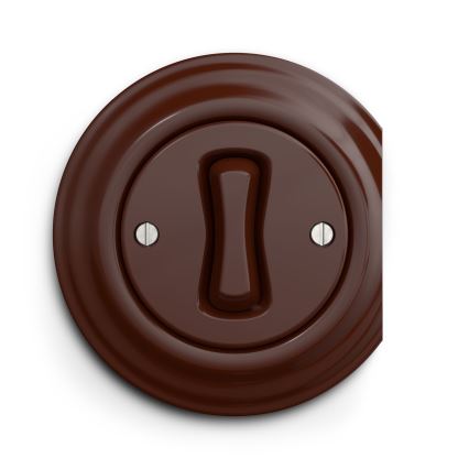 Kliklap - Interruttore a croce vintage no 7 marrone