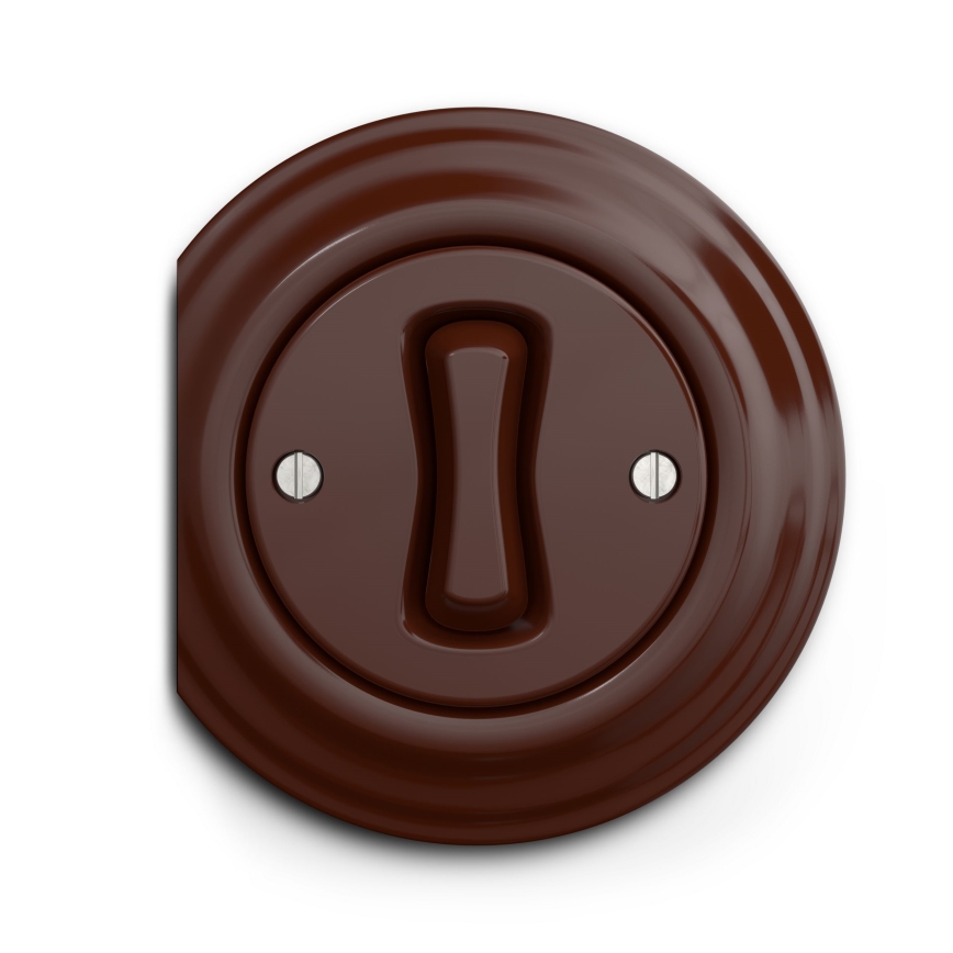 Kliklap - Interruttore a croce vintage no 7 marrone