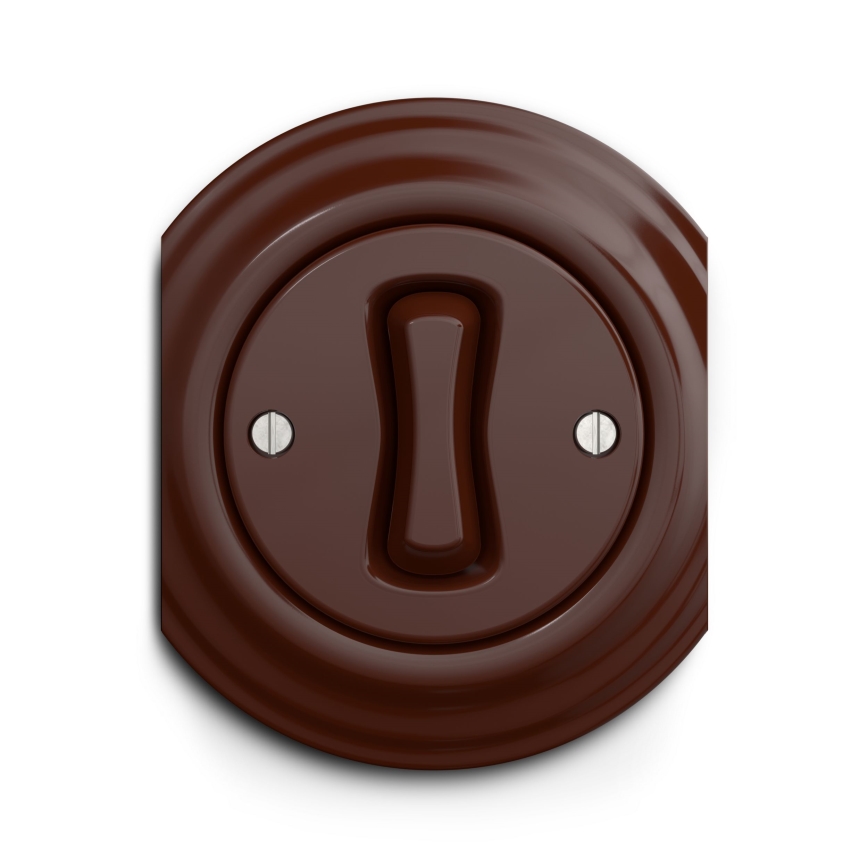 Kliklap - Interruttore a croce vintage no 7 marrone