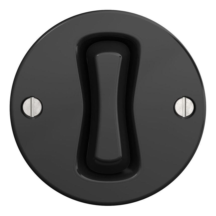 Kliklap - Interruttore a croce vintage no 7 nero