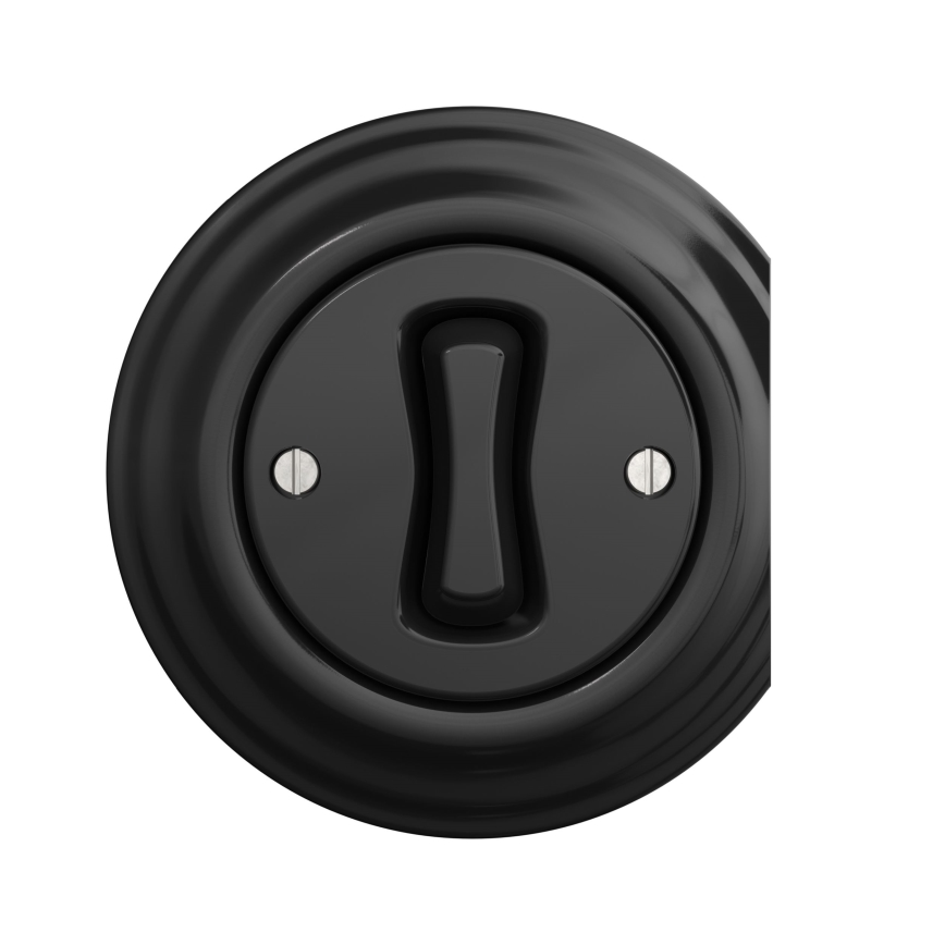 Kliklap - Interruttore a croce vintage no 7 nero