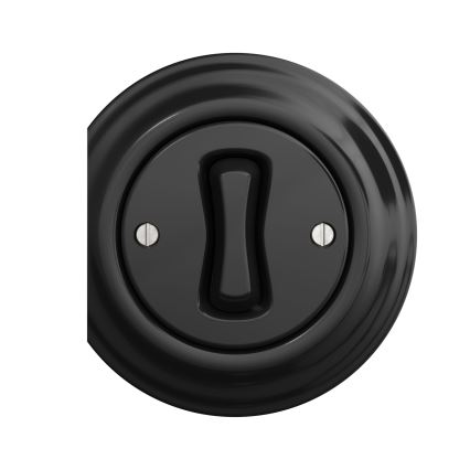 Kliklap - Interruttore a croce vintage no 7 nero