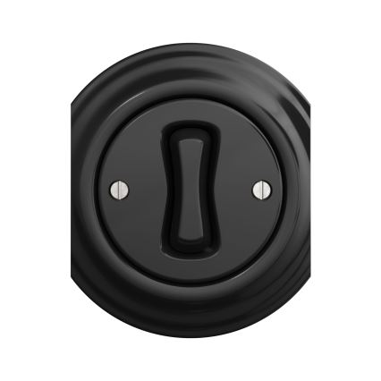 Kliklap - Interruttore a croce vintage no 7 nero