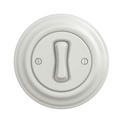 Kliklap - Interruttore a pulsante vintage bianco
