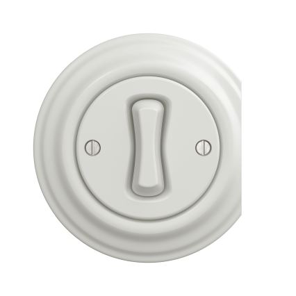 Kliklap - Interruttore a pulsante vintage bianco