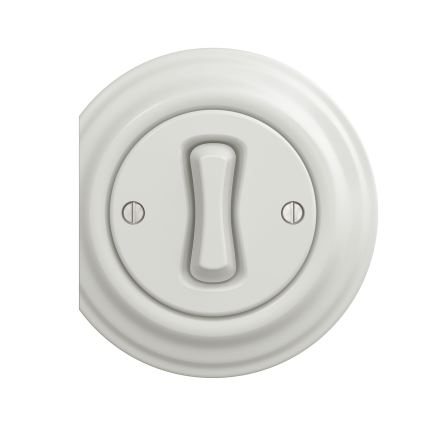 Kliklap - Interruttore a pulsante vintage bianco