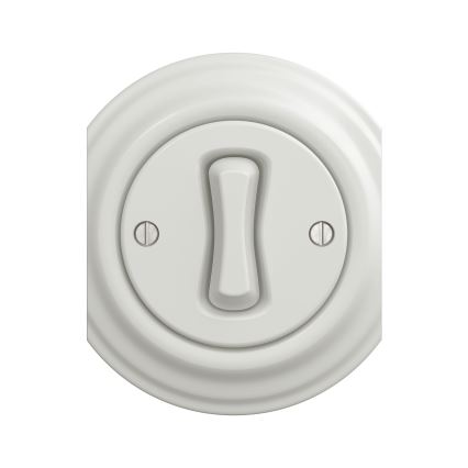 Kliklap - Interruttore a pulsante vintage bianco