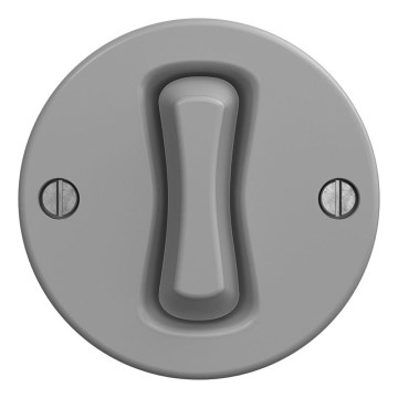 Kliklap - Interruttore a pulsante vintage grigio