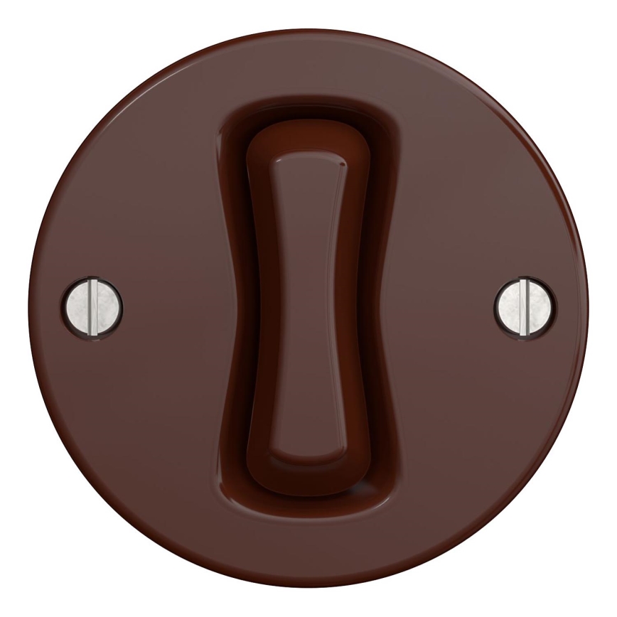 Kliklap - Interruttore a pulsante vintage marrone