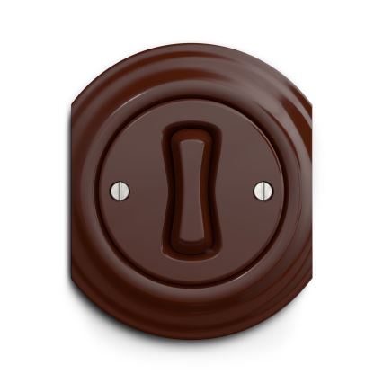 Kliklap - Interruttore a pulsante vintage marrone