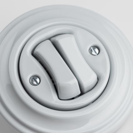 Kliklap - Interruttore modulare retrò con cornice n. 5, grigio