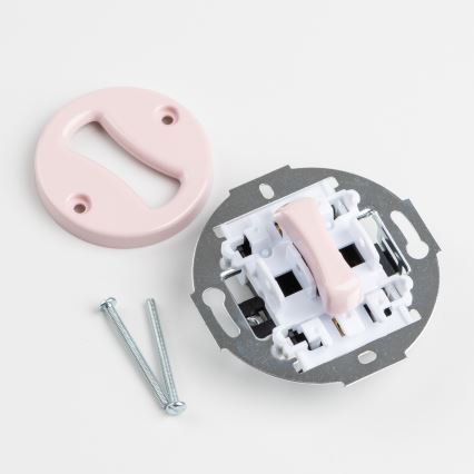 Kliklap - Interruttore per scale in stile retrò senza cornice n. 6, rosa antico