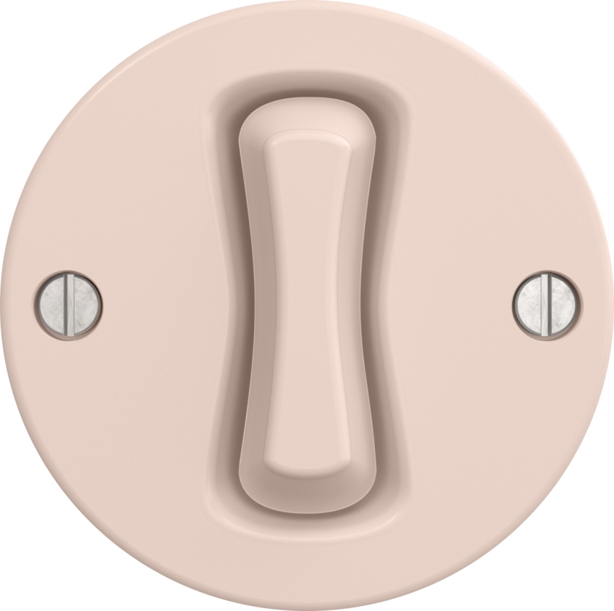 Kliklap - Interruttore unipolare stile retrò senza cornice n. 1, rosa antico