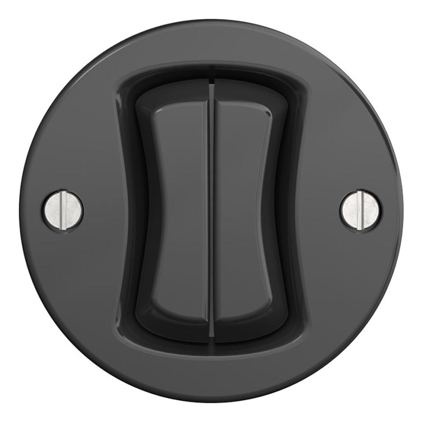 Kliklap - Interruttore vintage a doppia scala no 6+6 antracite
