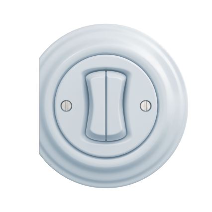 Kliklap - Interruttore vintage a doppia scala no 6+6 blu