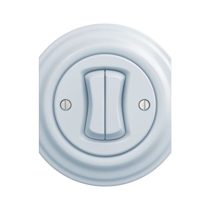 Kliklap - Interruttore vintage a doppia scala no 6+6 blu