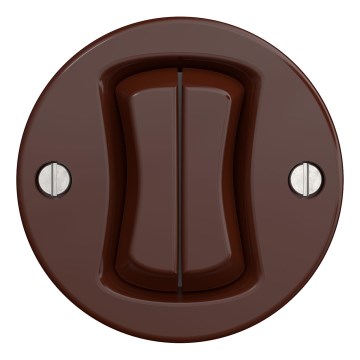Kliklap - Interruttore vintage a doppia scala no 6+6 marrone