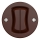 Kliklap - Interruttore vintage a doppia scala no 6+6 marrone