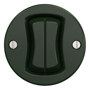 Kliklap - Interruttore vintage a doppia scala no 6+6 verde
