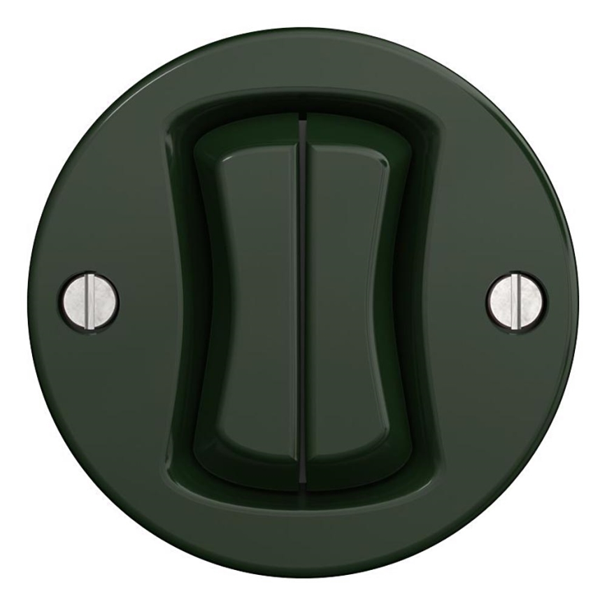Kliklap - Interruttore vintage a doppia scala no 6+6 verde