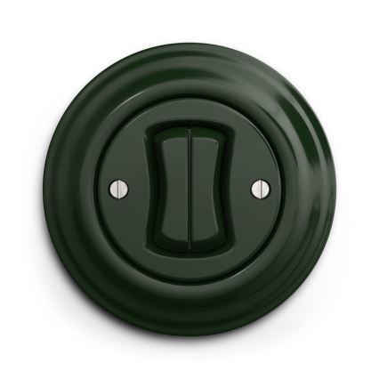 Kliklap - Interruttore vintage a doppia scala no 6+6 verde