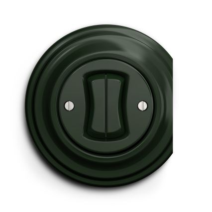 Kliklap - Interruttore vintage a doppia scala no 6+6 verde