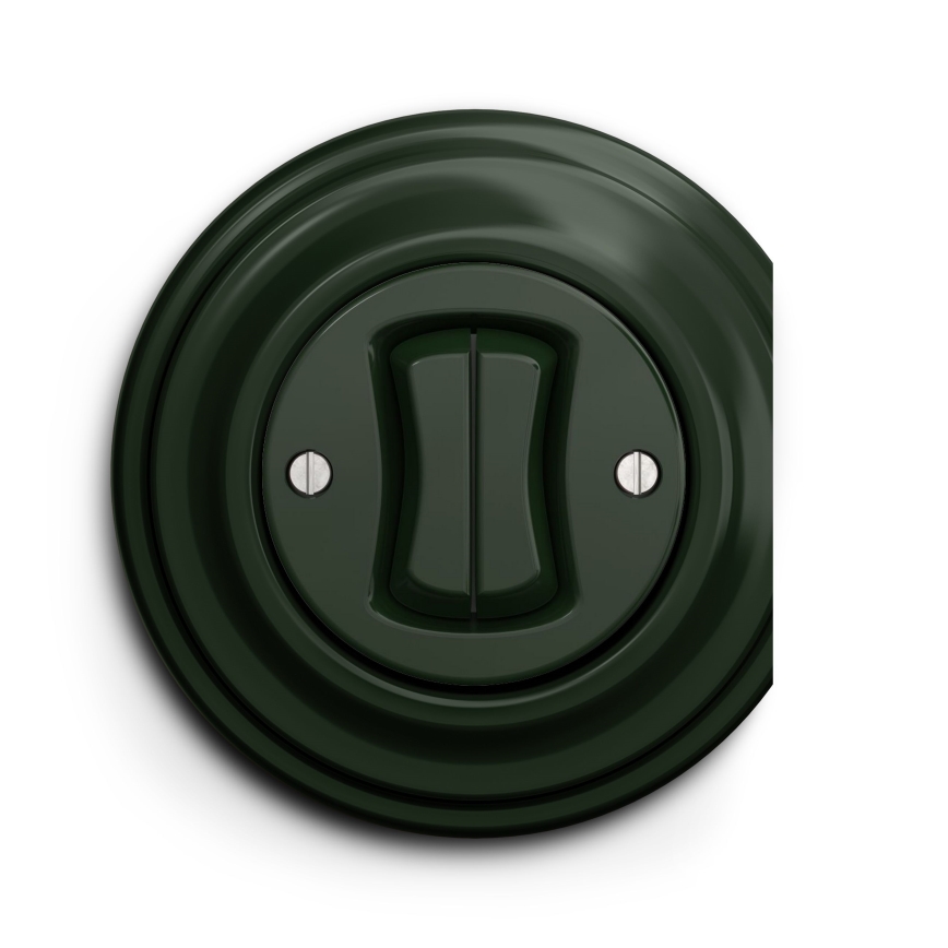 Kliklap - Interruttore vintage a doppia scala no 6+6 verde