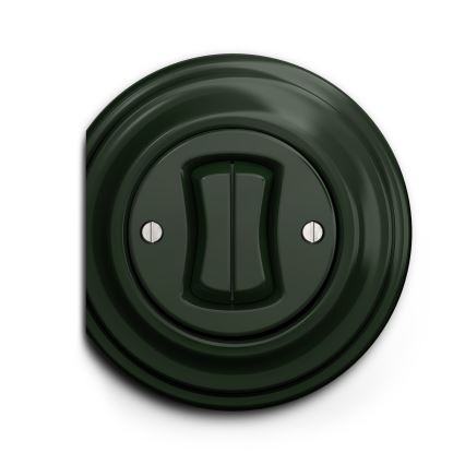 Kliklap - Interruttore vintage a doppia scala no 6+6 verde