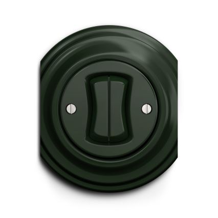 Kliklap - Interruttore vintage a doppia scala no 6+6 verde