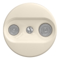 Kliklap - Presa coassiale TV+R in stile retrò (passante) senza cornice beige