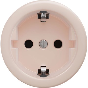 Kliklap - Presa da parete in stile retrò senza cornice SCHUKO 230V/16A rosa antico