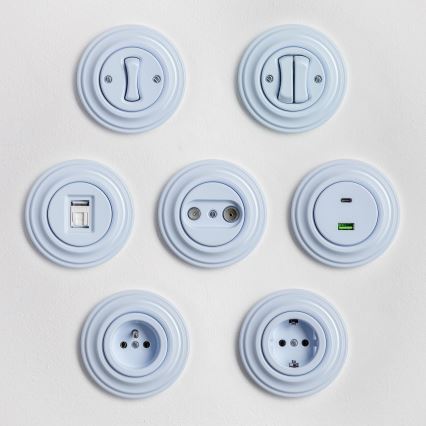 Kliklap - Presa dati in stile retrò con cornice, blu