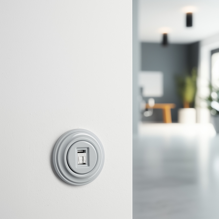 Kliklap - Presa dati retrò con cornice grigia