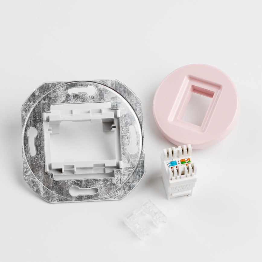 Kliklap - Presa dati retrò con cornice, rosa antico