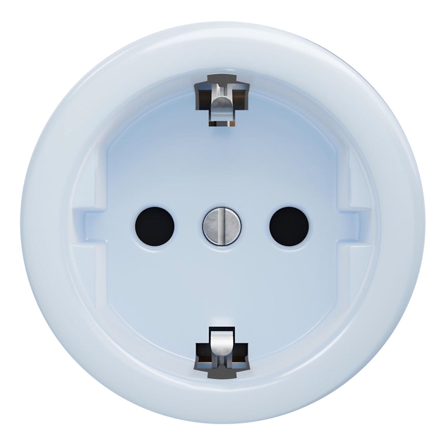 Kliklap - Presa di corrente vintage senza cornice SCHUKO 230V/16A blu