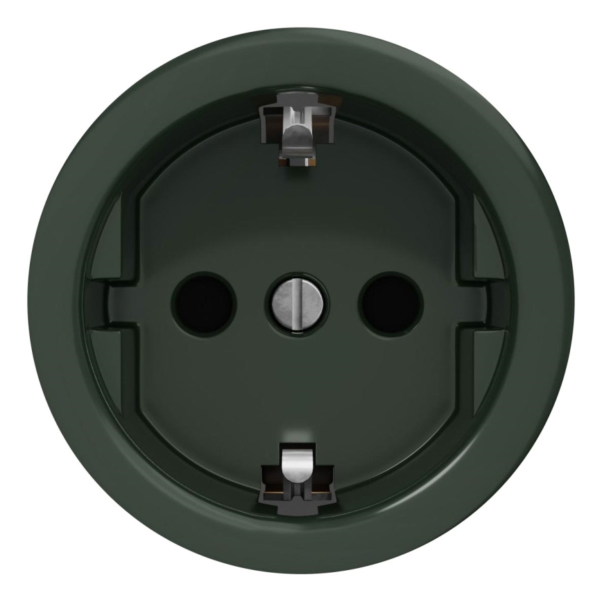 Kliklap - Presa di corrente vintage senza cornice SCHUKO 230V/16A verde