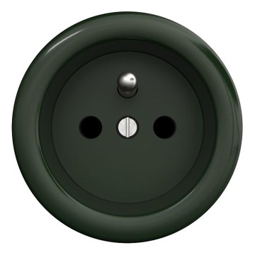 Kliklap - Presa domestica in stile retrò senza placca 230V verde